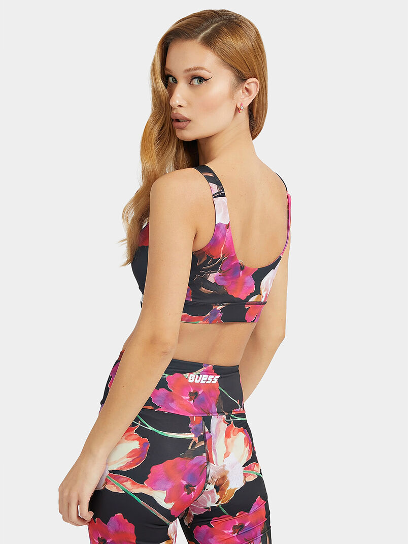 CORINE sports bustier with floral print - 3