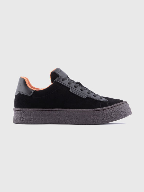 Black suede sneakers - 1