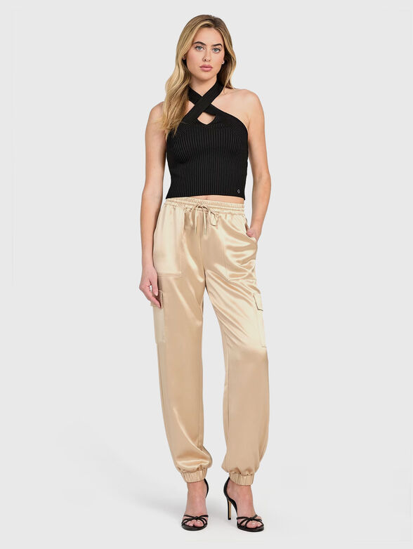 High waisted cargo trousers - 2