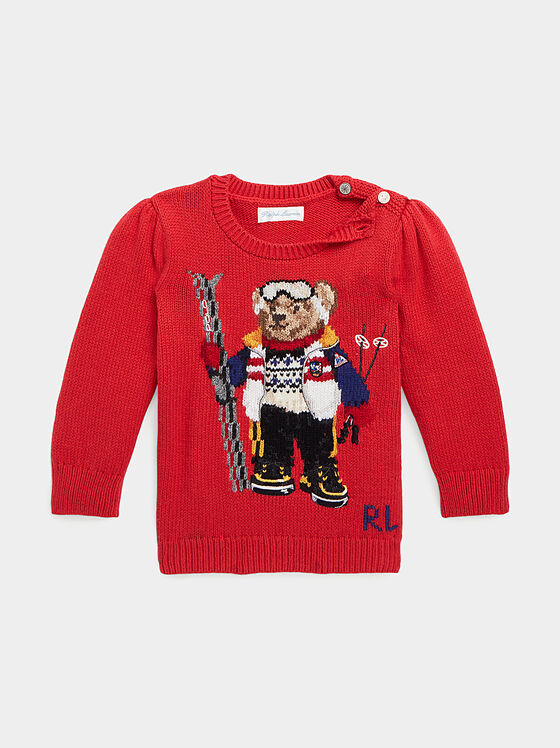 Knitted sweater with Polo Bear motif - 1