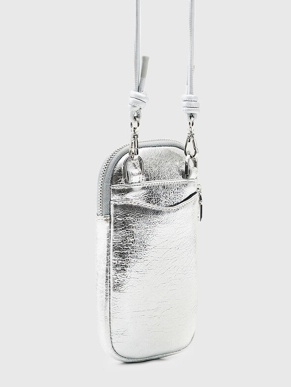 Black phone pouch with logo detail - 3