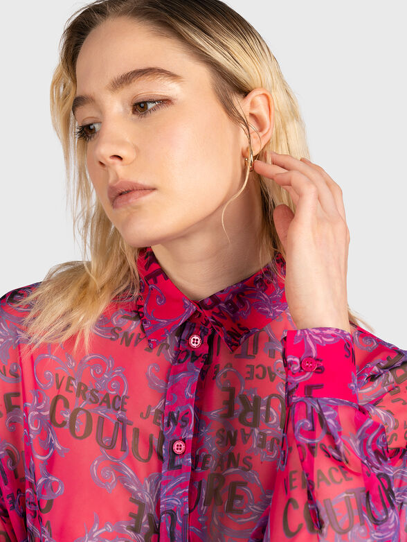 Shirt with monogram baroque print - 4
