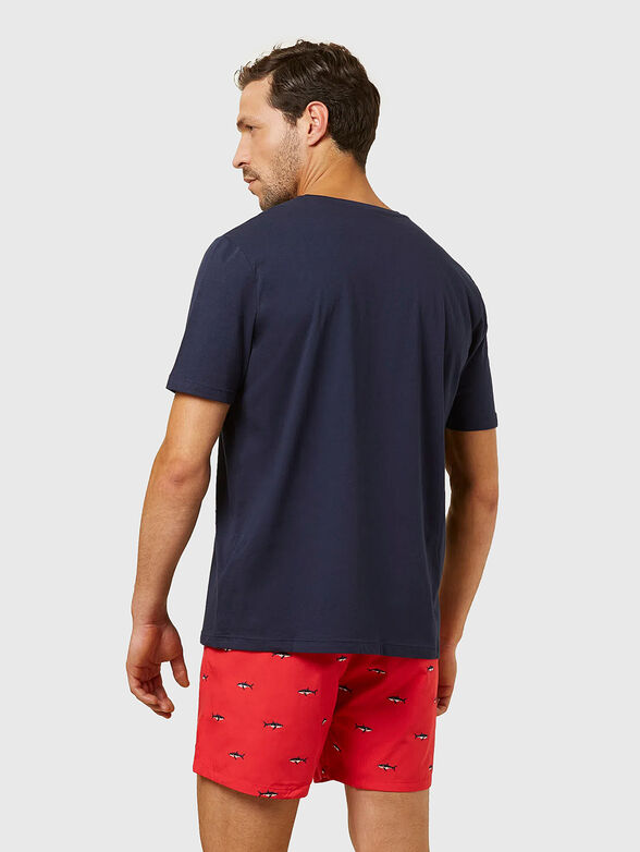 EASY LIVING cotton T-shirt in dark blue - 2