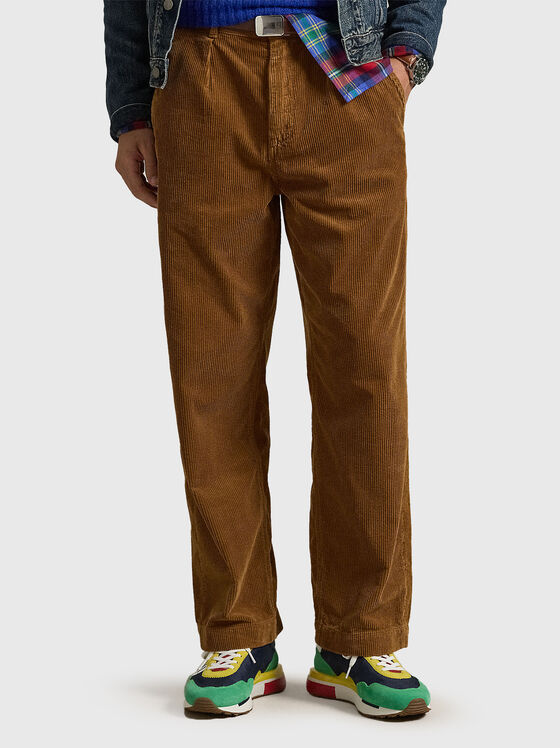 Brown velvet jeans - 1