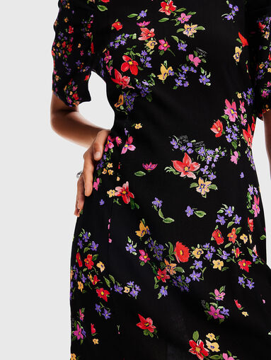 SNAKE dress with floral print - 4