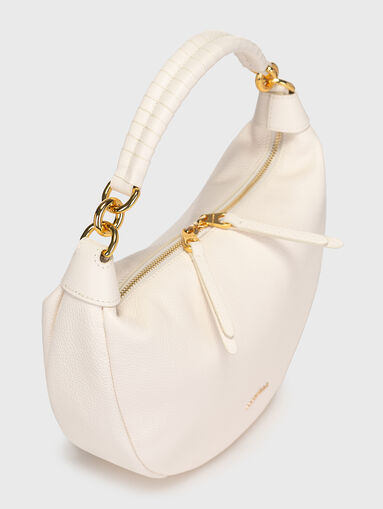 White leather bag with golden elements - 5