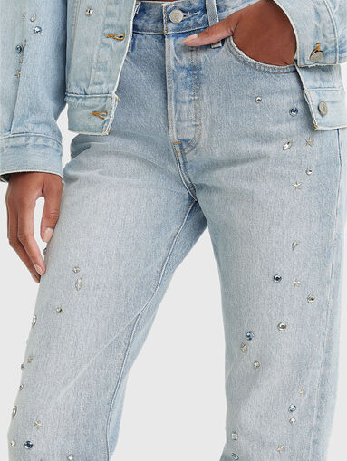 Crystal-embellished jeans 501® - 3