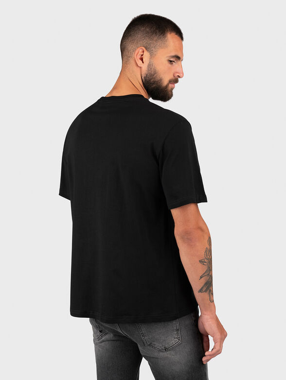 Black T-shirt with logo motif - 3
