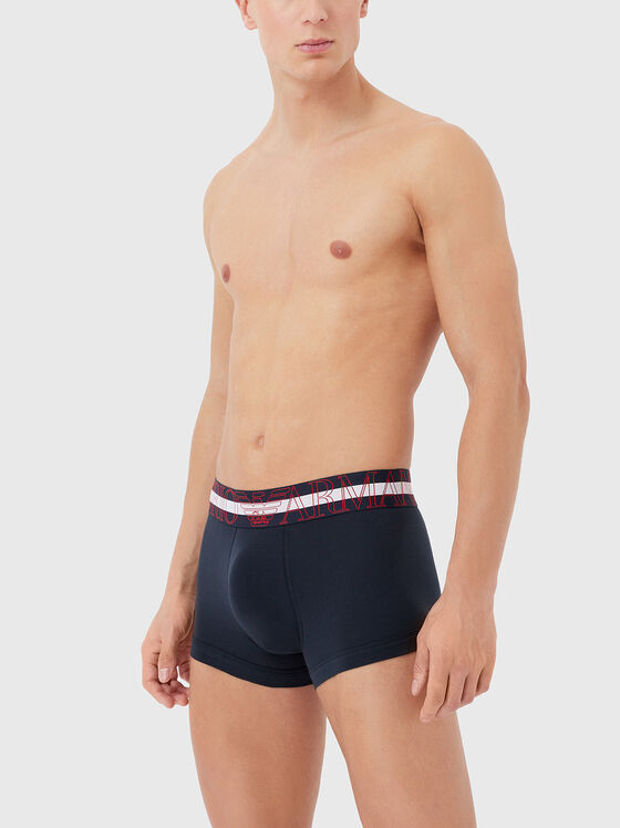 Black cotton blend boxers - 1