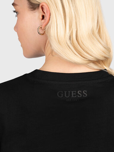 MIRAGE black T-shirt with applied crystals - 5