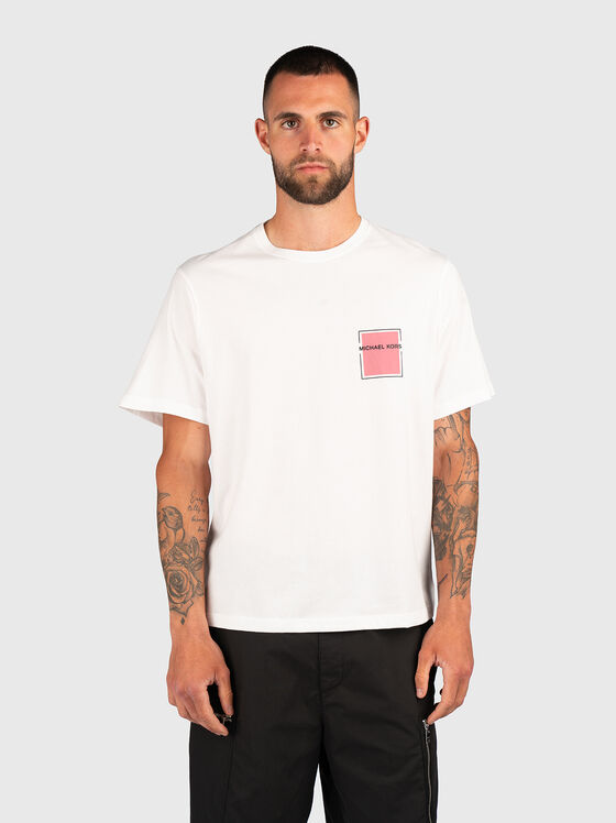 Tricou din bumbac cu imprimeu logo - 1