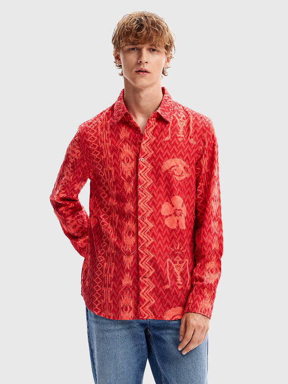 DAVID shirt with geometric texture - 1