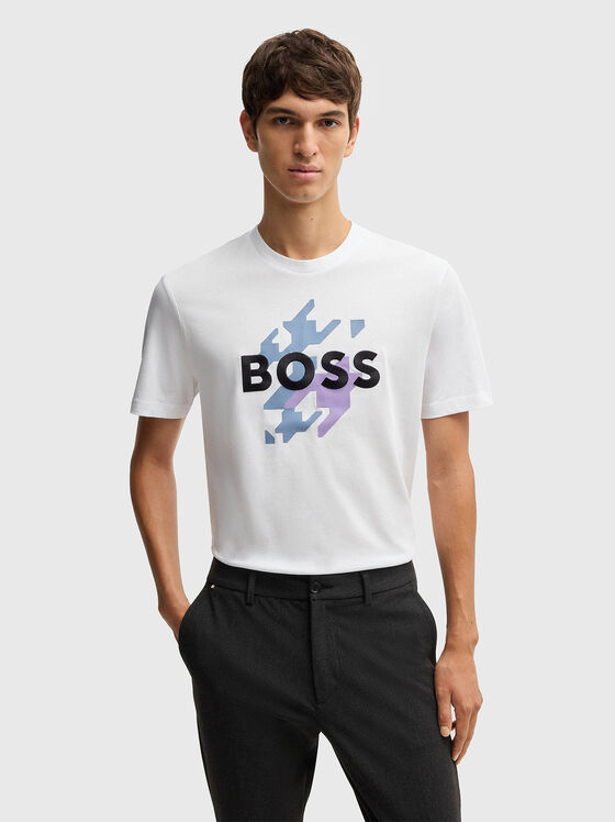 Tricou C-THOMPSON cu imprimeu logo contrastant - 1