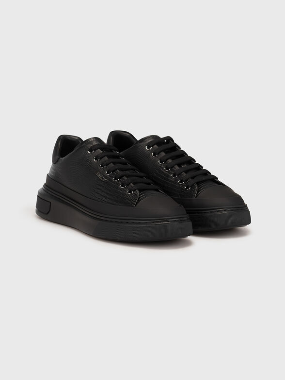 MAILY sports leather shoes with croco texture - 2