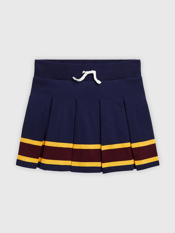 Knitted pleated cotton skirt - 1