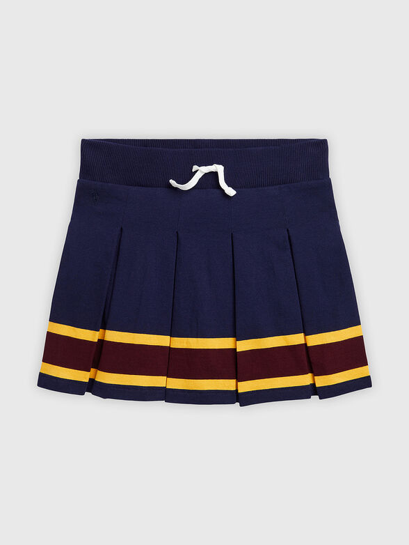 Knitted pleated cotton skirt - 1