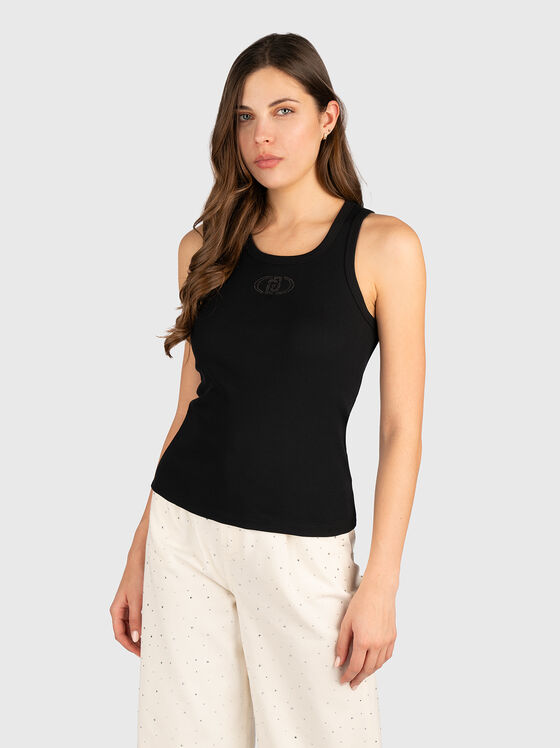 Top negru cu logo - 1