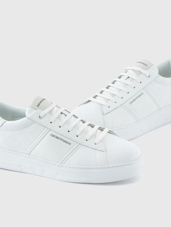 White leather sports shoes - 4