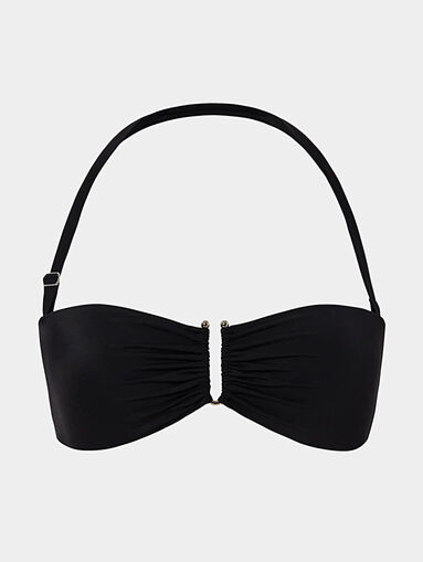 ESSENTIALS padded bandeau bikini bra in black - 5