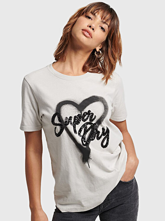 Tricou VINTAGE cu detaliu de accent - 1