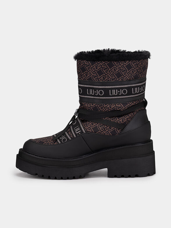 PURPLE 31 ankle boots with monogram logo print - 4