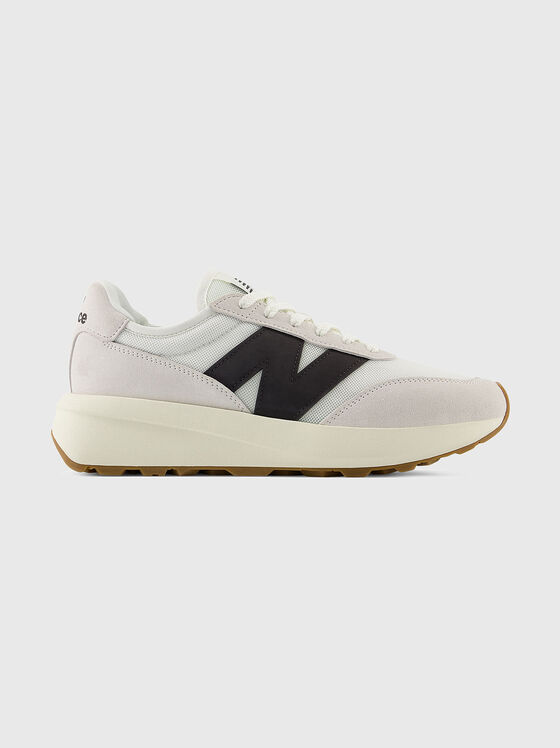 Adidași 370 din material textil și velur - 1