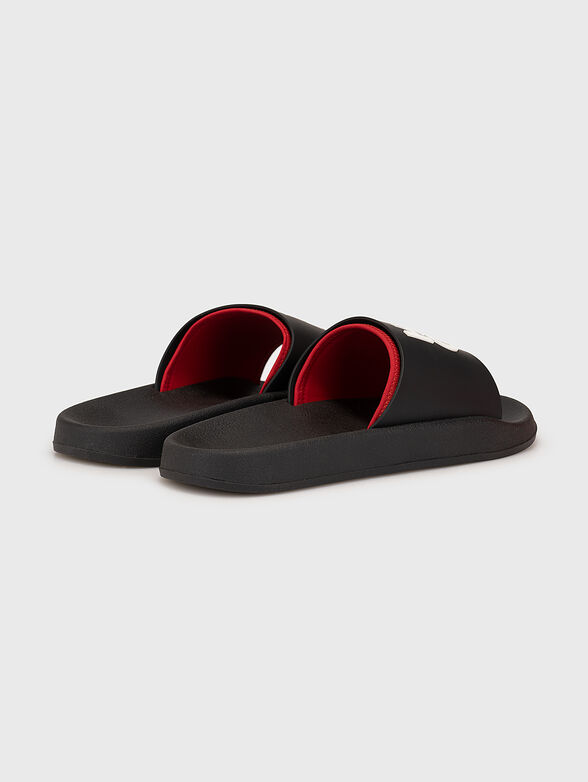 Black beach slides with logo detail - 3