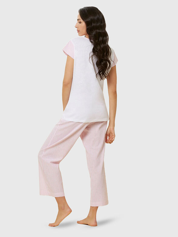 COTTON LINEN pajama top with pocket - 2