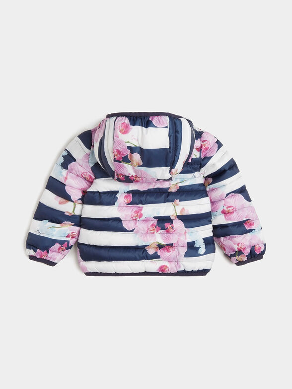Padded jacket with floral print - 2