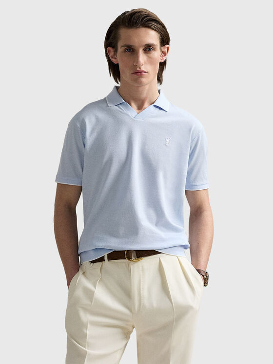 Tricou polo jacquard cu mânecă scurtă - 1