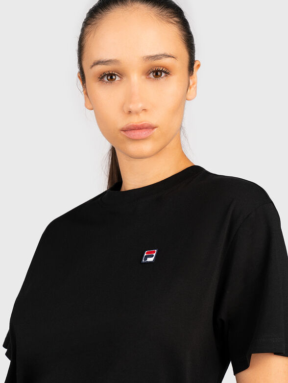 NOVA cotton T-shirt in black color - 4