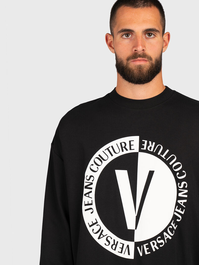 V-EMBLEM cotton sweatshirt  - 3