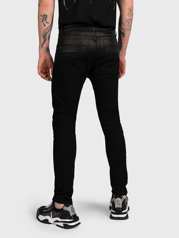 Black skinny jeans with zips - 2