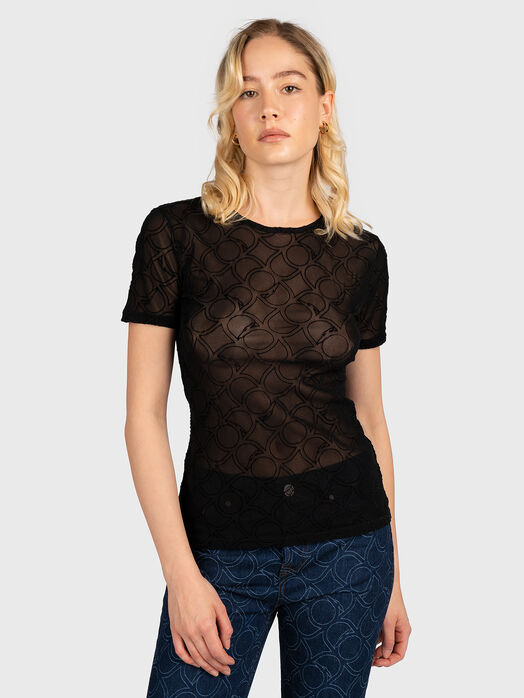 T-shirt with sheer effect