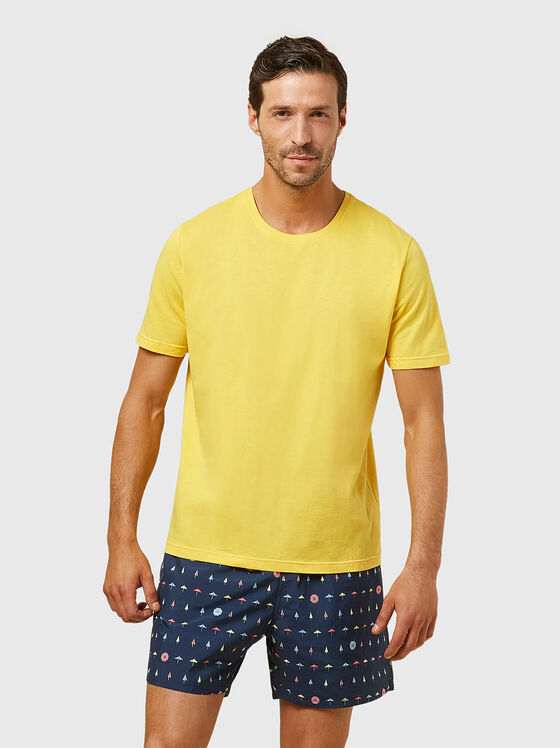 EASY LIVING cotton T-shirt in dark blue - 1