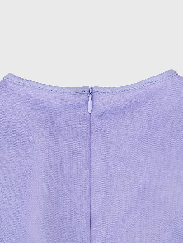 Dress with ruffle in purple color - 3