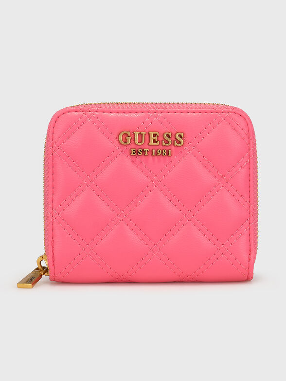 GIULLY wallet with quilted effect in beige color - 1