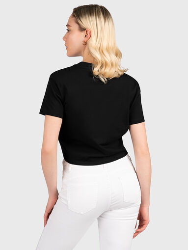 MIRAGE black T-shirt with applied crystals - 3