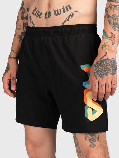 SCALEA beach shorts with contrast logo - 5