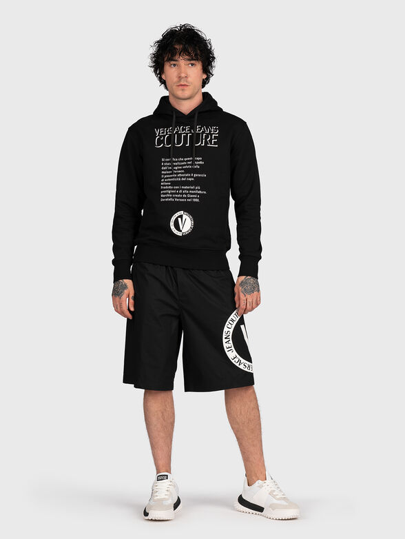 Black sweatshirt with print - 2