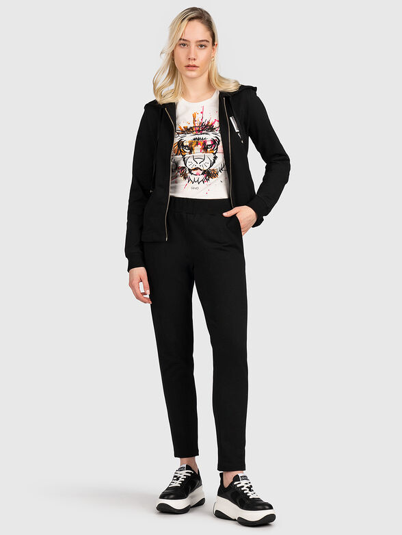 Black set of two pieces with glittering appliqués - 1