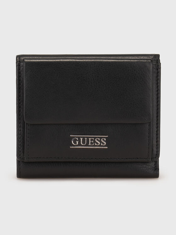 Leather wallet with logo detail - 1