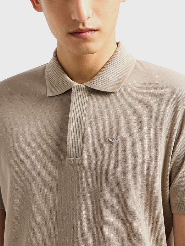 Cotton polo shirt with logo - 4