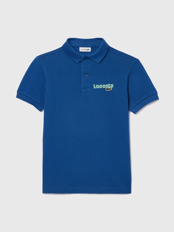 Tricou polo din bumbac piqué cu logo - 1