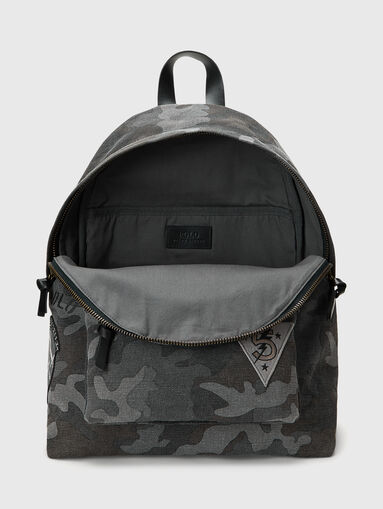 Backpack with camouflage print  - 5