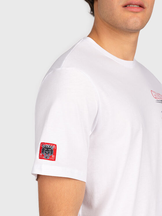 Tricou alb cu logo - 2