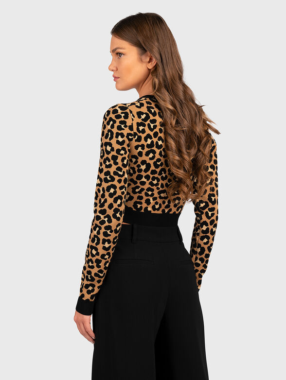 Cardigan with animal print - 3