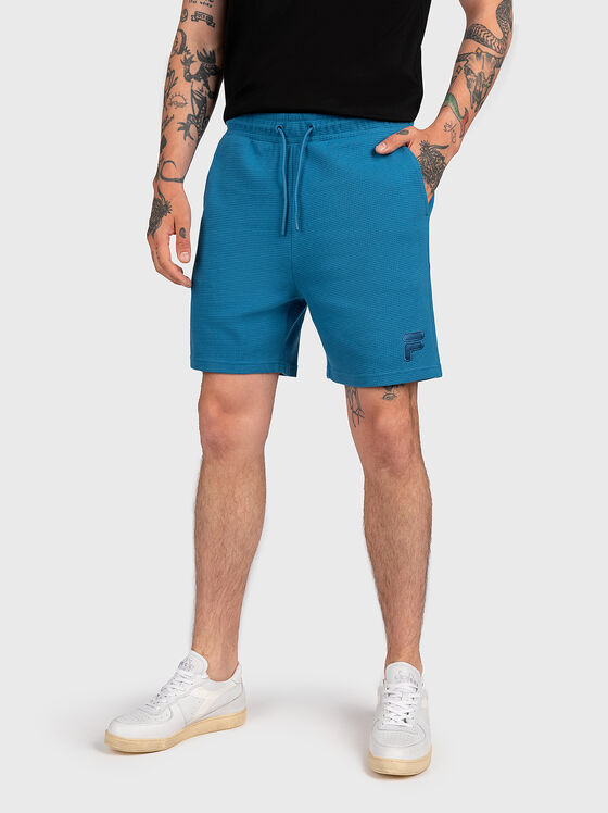 CANNOBIO blue shorts with logo detail - 1