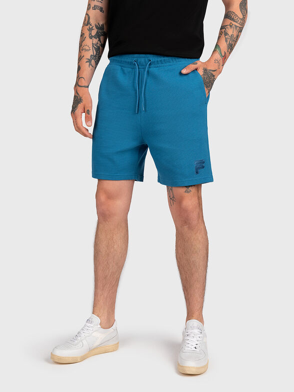 CANNOBIO blue shorts with logo detail - 1