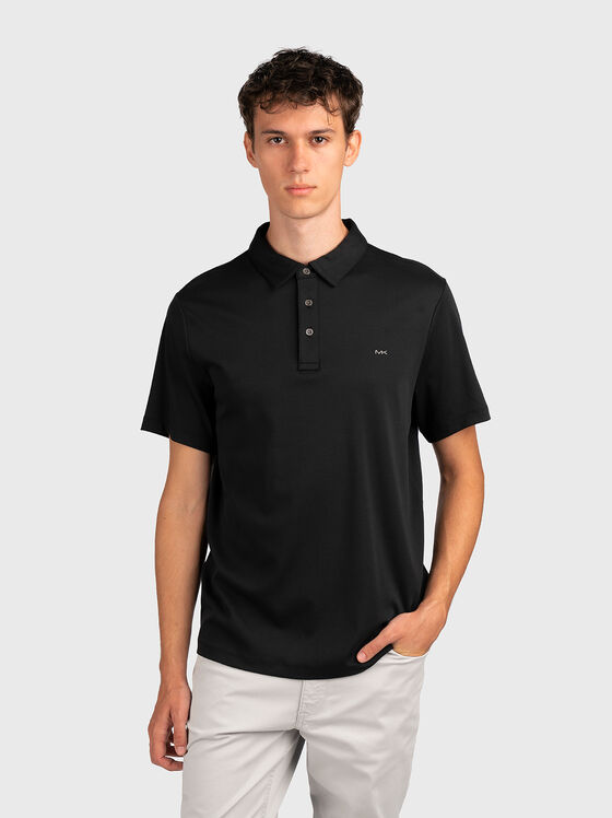Tricou polo din bumbac cu detaliu logo - 1